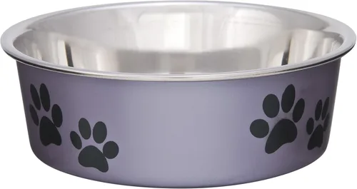 Vista 16 de Bol metálico para mascotas Bella, de Loving Pets, M, Artichoke