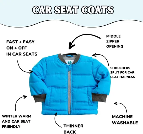 Vista 5 de Buckle Me Baby Coats Abrigo de asiento de coche de Toast