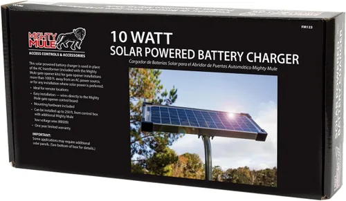 Vista 2 de Kit de panel solar de 10 vatios (FM123) para abridores de puertas automáticos Mighty Mule