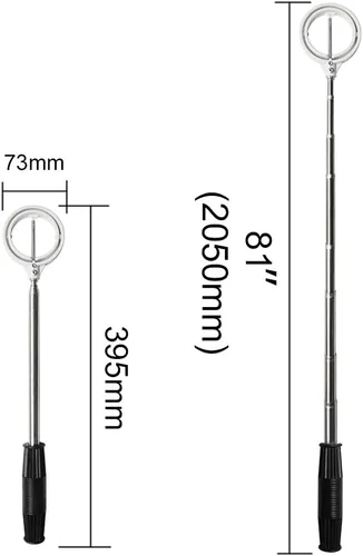 Vista 3 de Recuperador de pelotas de golf o herramienta de recogida con extensible automático, inoxidable para arbusto de agua blanco amarillo 2 colores regalo