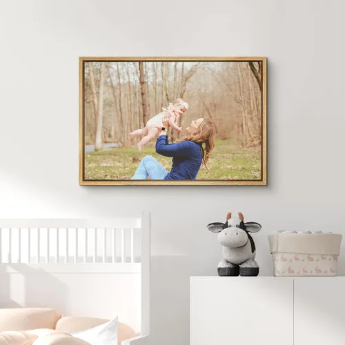 Vista 3 de SIGNFORD Lienzo enmarcado personalizado, arte de pared personalizado con tus fotos de familia impresas digitalmente de 16 x 24 pulgadas, marco Marco