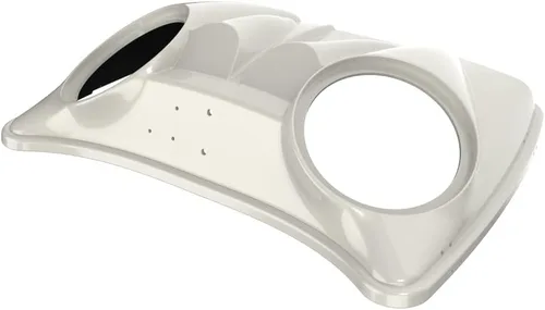 Vista 19 de Tapas de altavoz dobles de 8 pulgadas a juego para Advanblack/OEM Harley Rushmore estilo Razor, Chopped & King Tour Pak Whisky ámbar