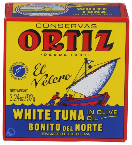 Vista 2 de Ortiz Bonito lata redonda de atún en aceite de oliva, 3.24 onzas (paquete de 5)