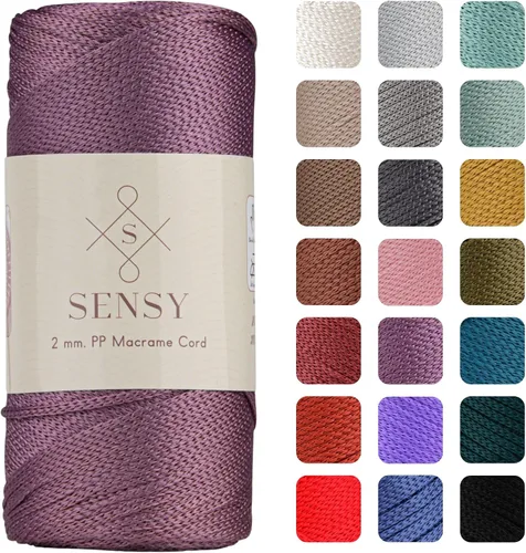 Vista 176 de Sensy Premium 2mm 229.5 metros de cuerda de poliéster 100% cordón de polipropileno Cordón de macramé 2mm Cordón para bolso de crochet Hilo