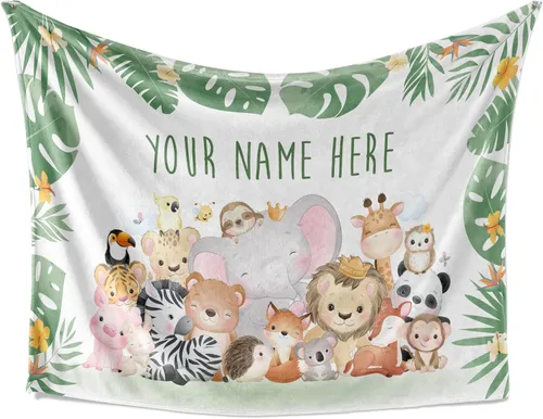 Vista 8 de Mantas de bebé personalizadas con nombre Manta de oso personalizada para bebés niñas y niños Manta unisex de forro polar suave y cálida Minky