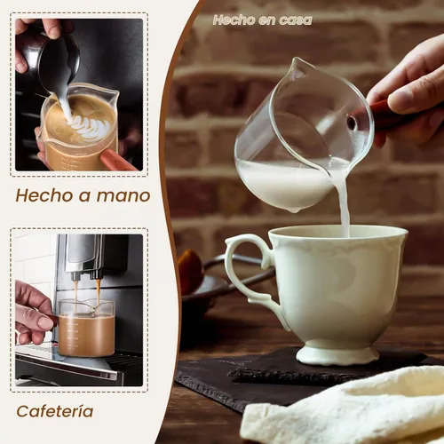 Vista 6 de Zubebe - Paquete de 2 vasos de chupito de espresso de 5 onzas, mango