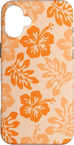 Vista 23 de Orange Hibiscus Y2K Tropical Floral Hawaiian Flowers Pattern Case for iPhone 17