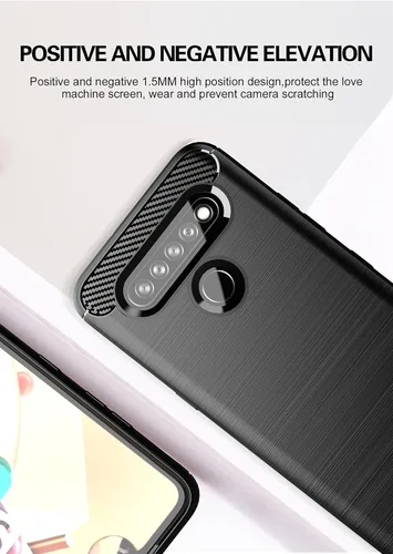 Vista 6 de Asuwish Funda compatible con LG K51S y protector de pantalla de vidrio templado y accesorios para celda, fundas protectoras delgadas de silicona