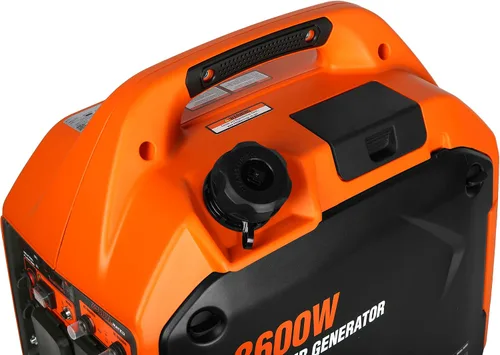 Vista 5 de WEN Generador inversor portátil de 3600 vatios, listo para RV, silencioso y ligero con apagado de combustible (56360i)