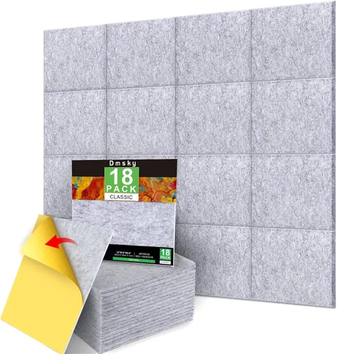 Vista 12 de 50 paquetes de paneles de espuma acústica, paneles de espuma insonorizante de 5 x 30.5 x 30.5 cm, paneles de absorción de sonido de alta densidad