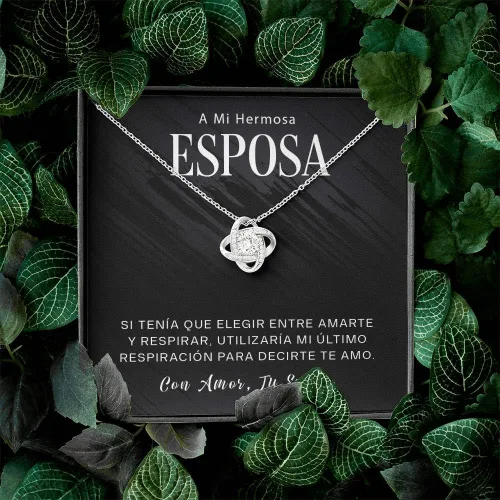 Vista 3 de Collar de regalo para mi esposa - Regalo para mi esposa especial, collares de promesa es para siempre, regalo para mi esposa, mi alma gemela