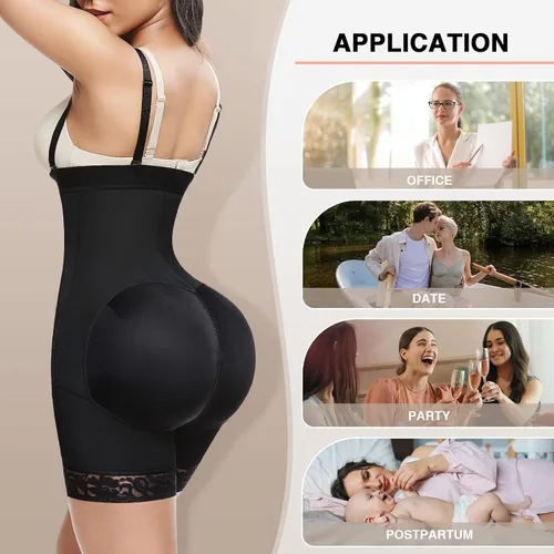 Vista 6 de FeelinGirl - Fajas moldeadoras para mujer control de abdomen fajas de compresión postoperatoria moldeador corporal con entrepierna abierta