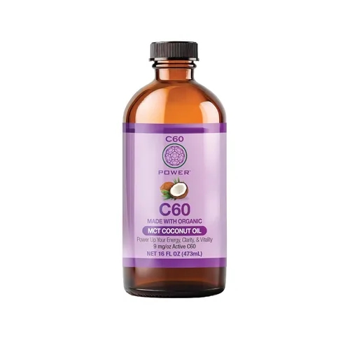 Vista 9 de C60 Power MCT - Aceite de coco orgánico de 2 onzas, 99.99% de fullerenos de carbono puro Levante la carga oxidativa, optimice la función