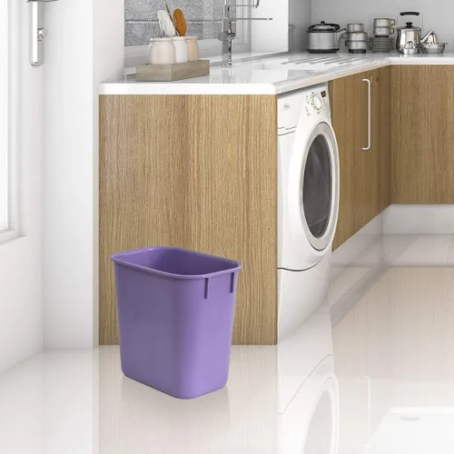 Vista 5 de Acrimet Papelera para escritorio, 3.25 galones, 13 cuartos de galón, 12 litros, basurero (plástico) (color morado) (juego de 4)
