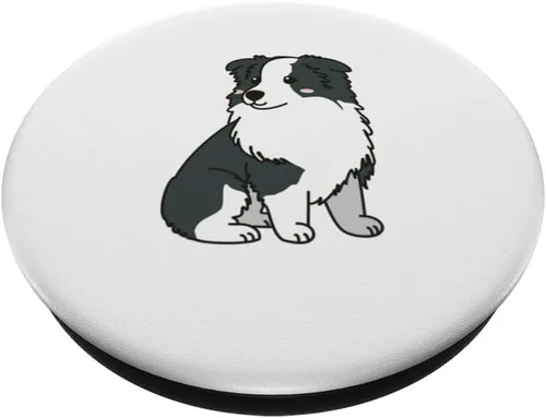 Vista 2 de Kawaii Border Collie PopSockets Swappable PopGrip