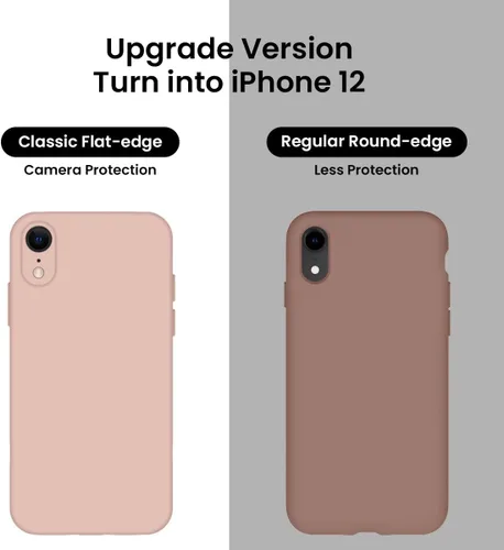 Vista 3 de FireNova Funda diseñada para iPhone XR, de silicona mejorada [borde recto] y [protección de cámara] con forro de microfibra suave antiarañazos, 6.1