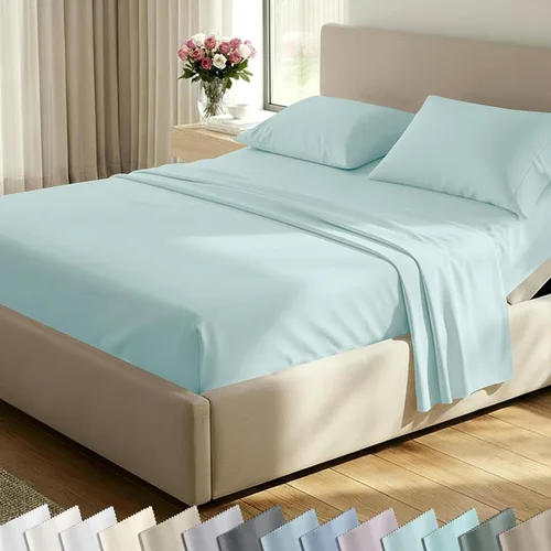 Vista 20 de California Design Den Juego de sábanas de lujo tamaño King - 100% algodón, 600 número de hilos, sábanas King de bolsillo profundo, ropa de cama