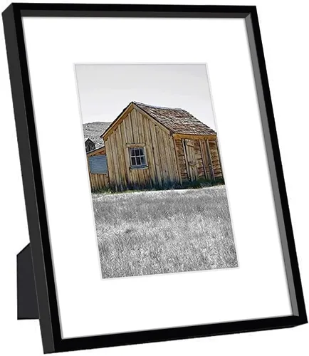 Vista 7 de Golden State Art, marco de fotos de 8 x 10 pulgadas, negro, para foto de 5 x 7 pulgadas con paspartú o 8 x 10 sin paspartú para montaje en pared
