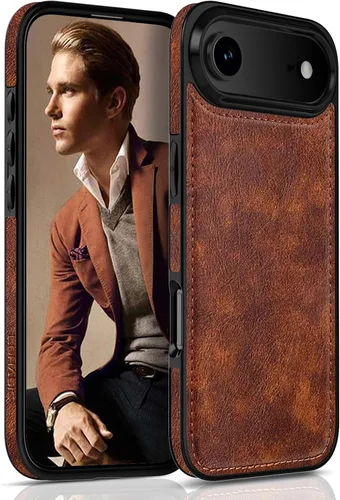 Vista 11 de LOHASIC Funda para iPhone 17e, para iPhone 16e, funda de cuero, delgada y delgada de lujo, agarre antideslizante, resistente a prueba de golpes