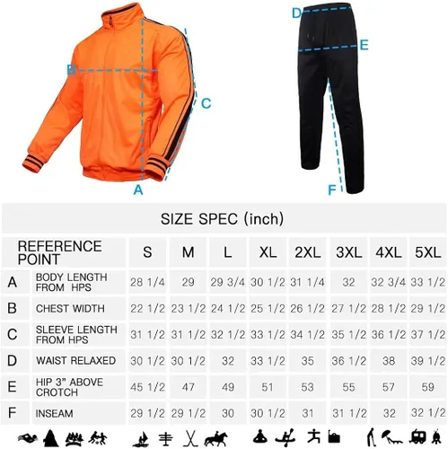 Vista 6 de AKsit Conjunto deportivo de 2 piezas con capucha para hombre, conjunto deportivo de moda