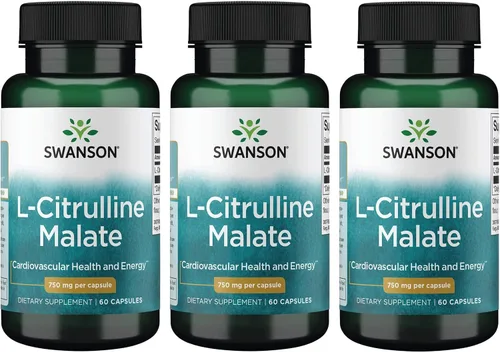 Vista 9 de Swanson Aminoácido L-Citrulina Malato Complejo 750 Miligramos 60 Cápsulas Amino Acid Supplement Promoting Energy Production and Healthy Blood