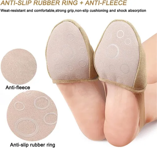 Vista 2 de Zapatos de baile de media suela, 1 par de zapatos de baile líricos de pirueta de lona elástica, zapatos de baile Turners para niñas, mujeres
