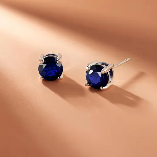 Vista 17 de Amazon Essentials Aretes redondos de plata de ley con piedra natal (anteriormente colección Amazon)