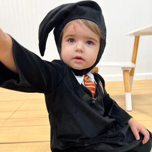 Vista 4 de Disfraz infantil de Harry Potter, traje oficial de Harry Potter para bebés