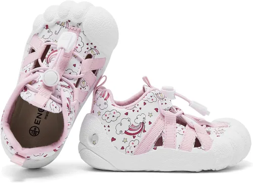 Vista 3 de Engtoy Zapatos de calcetín para bebés, zapatos para caminar para niños y niñas, zapatillas de cinco dedos cerrados, sin cordones