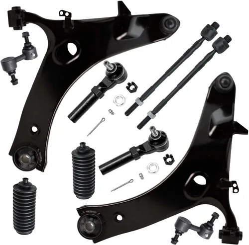 Vista 186 de Detroit Axle - Kit de suspensión delantera de 10 piezas para Chevrolet Trailblazer GMC Envoy 2004-2007 2005 2006 Soportes de brazo de control