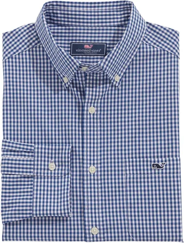 Vista 2 de vineyard vines Camisa de popelina elástica a cuadros para hombre