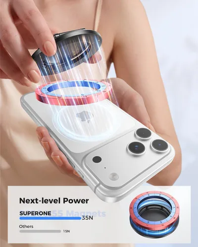 Vista 6 de SUPERONE Soporte de anillo magnético de doble cara, ideal para regalo, soporte de teléfono de gimnasio con bonito patrón para iPhone BK-FLOWER