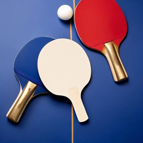 Vista 9 de Paletas de ping pong de madera sin terminar, paquete de 4 hojas de tenis