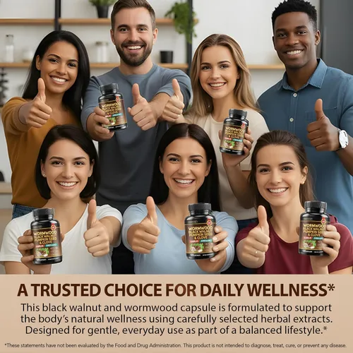Vista 9 de Ajenjo negro nuez clavo de clavo para humanos – Limpieza intestinal natural y salud digestiva con semillas de calabaza, ajo, orégano, neem, papaya