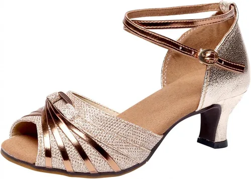 Vista 6 de Latin Dance Shoes for Women,Dance Shoes Women Latin Salsa Bachata Shoes Closed Toe Sole Performance Dance Shoes