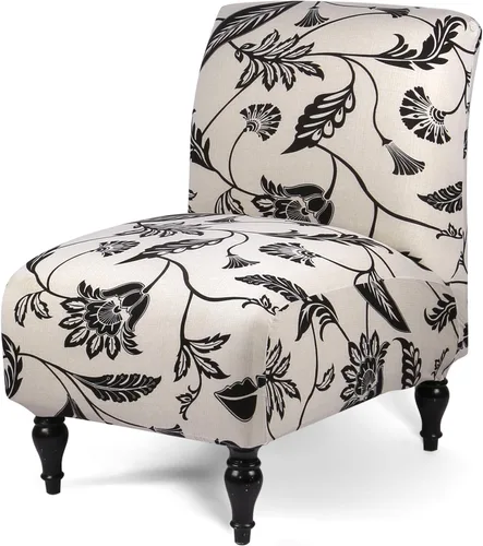 Vista 8 de Iauddy Funda para Silla de Acento Slipper sin Brazos Slipcover, Elástica de Spandex Extraíble Tela Jacquard Funda Antideslizante para Silla de Beige