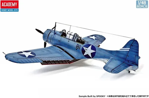 Vista 4 de Academy 12345 1/48 US Navy SBD-3 Dauntless, Operación Midway Modelo de plástico, color moldeado
