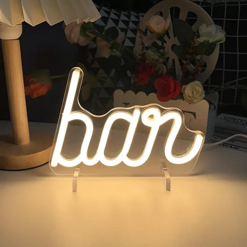 Vista 8 de Número de mesa de cumpleaños de un año de edad, lámpara de escritorio, luz nocturna, letra de boda, letrero de neón LED, decoración de mesa de boda