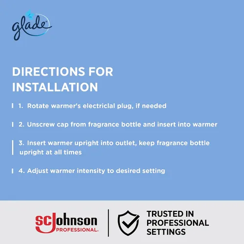 Vista 8 de SC Johnson Professional Glade PlugIns - Calentadores de aceite perfumados, soportes ajustables, caja de 5