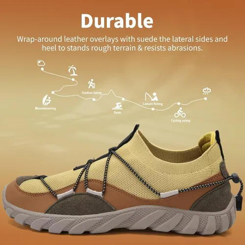 Vista 3 de WateLves Zapatos de agua para hombre y mujer, zapatos deportivos descalzos para correr, caminar, senderismo, escalada