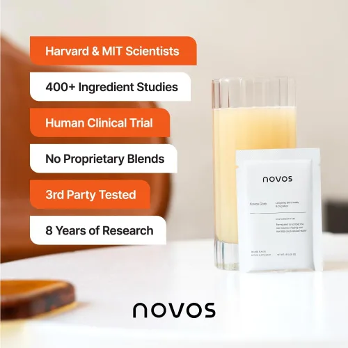 Vista 11 de Novos Core Longevity - Mezcla de bebida de suplemento, naranja, 30 porciones