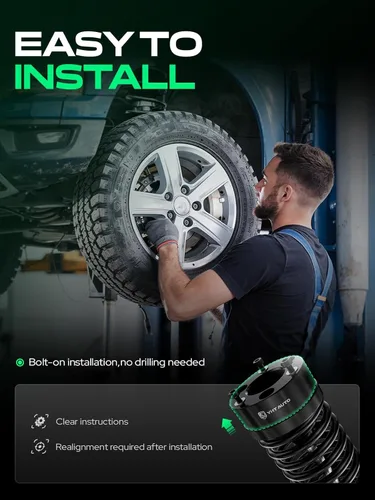 Vista 7 de YHTAUTO Kit de elevación de nivelación delantera de 3 pulgadas, espaciadores de puntal de aluminio con kit de herramientas compatible con Nissan