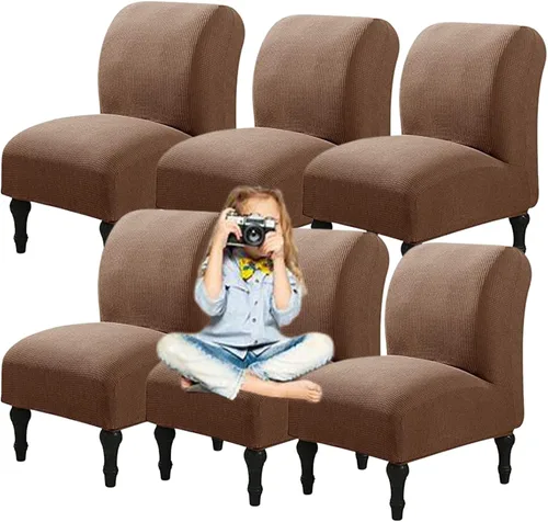 Vista 71 de Fundas elásticas para silla sin brazos, extraíbles y lavables, de elastano jacquard sin reposabrazos, protector de muebles para sala de estar, Verde