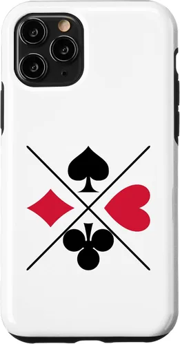 Vista 27 de Funda para iPhone 16 Poker Card Game Symbols Spades Check Cross Heart Games Cards Case