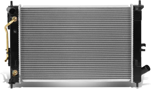 Vista 9 de DNA Motoring OEM-RA-2392 Radiador de enfriamiento de aluminio de 1 fila estilo OE compatible con 01-02 Kia Rio 1.5 AT, 25-1/2 pulgadas de ancho x