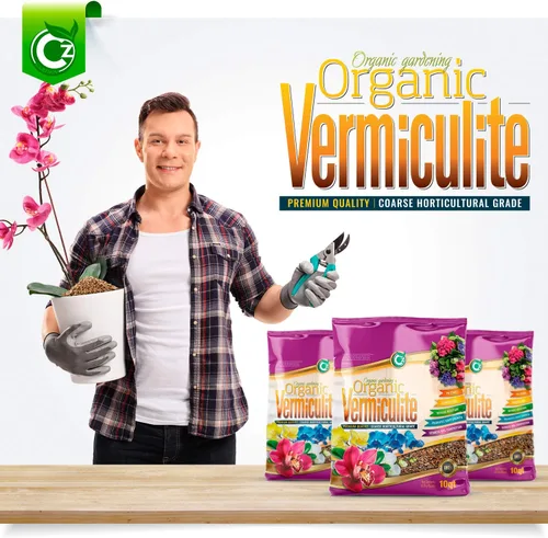 Vista 5 de Vermiculita gruesa – Fabricado en Estados Unidos para todas las plantas de interior/exterior y jardines de flores – Acondicionador aditivo