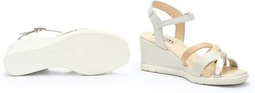 Vista 5 de PIKOLINOS Sandalias de cuña de cuero Teulada para Mujer