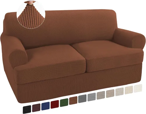 Vista 77 de Turquoize Funda para sillón con cojín en forma de T para sala de estar, funda elástica para sofá, funda suave para sillón, fundas de muebles