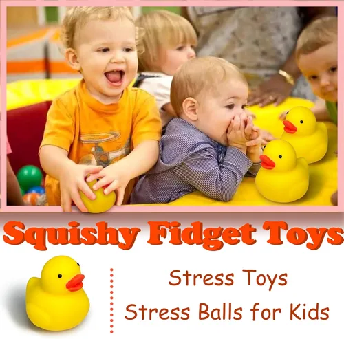 Vista 3 de ZTATU Pelotas antiestrés de pato para niños y adultos (1 unidad), juguetes sensoriales fidget suaves y blandos, obsequios de fiesta para niños