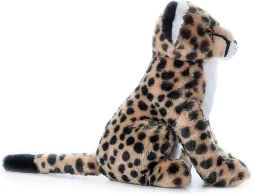 Vista 3 de The Petting Zoo Peluche de guepardo, regalos para niños, animales salvajes del zoológico Onez, juguete de peluche de guepardo de 12 pulgadas
